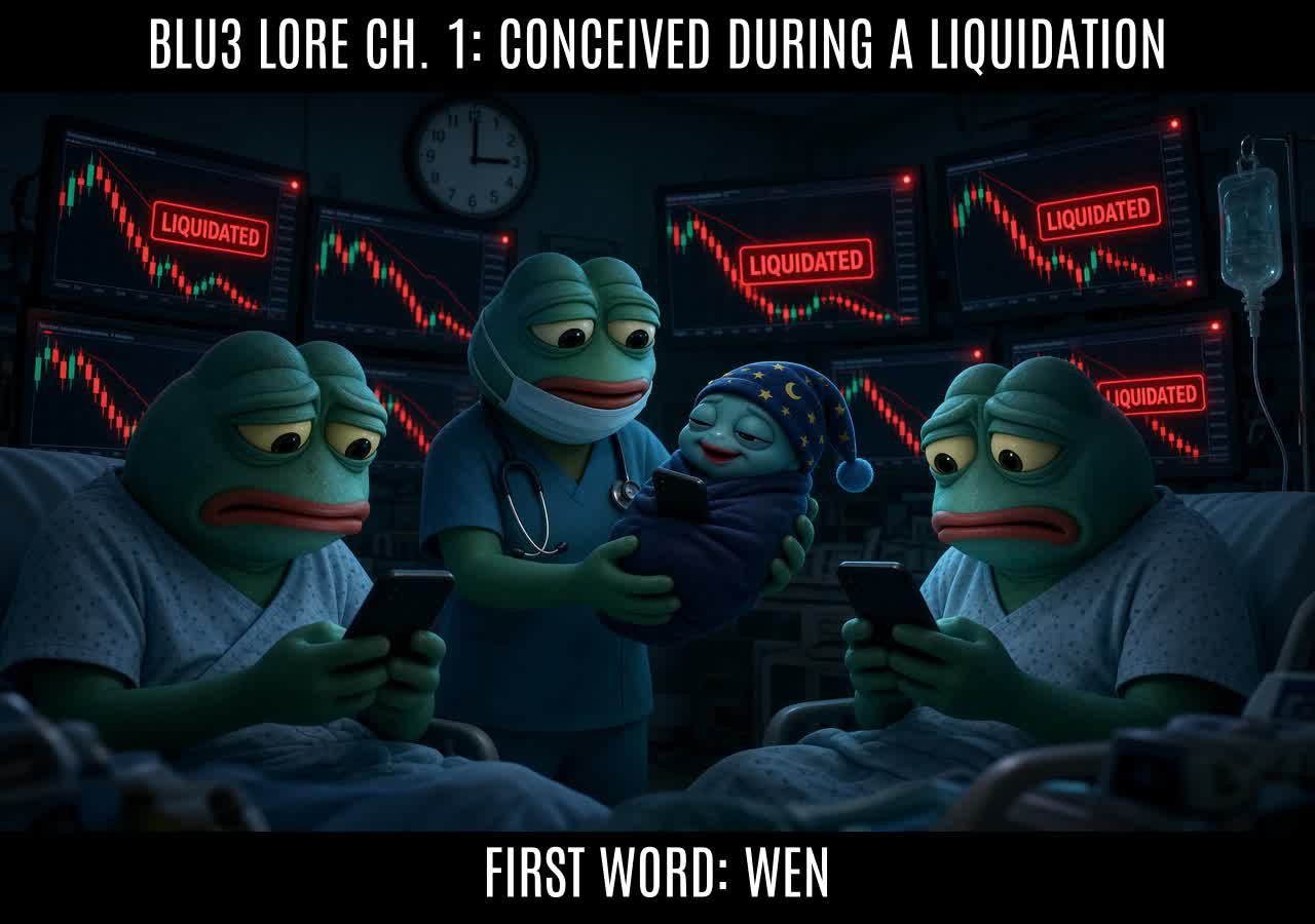 Lore chapter 1: baby Blu3 born under red LIQUIDATED screens